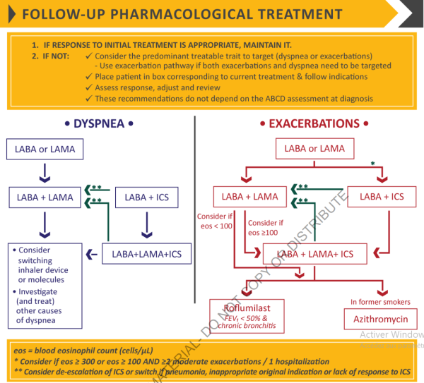Ajustement du traitement pharmacologique (GOLD 2019) Ajustement du traitement pharmacologique (GOLD 2019)